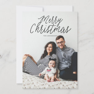MERRY CHRISTMAS photo christmas greeting card