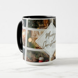 'Merry Christmas Photo Collage' | Coffee Mug |