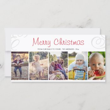 Merry Christmas Photo Collage Flat Holiday Custom by rua_25 at Zazzle
