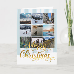 Merry Christmas Photo Collage Greeting Card