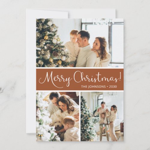 Merry Christmas Photo Collage Holiday Card