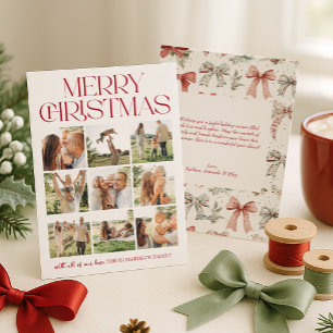 Merry Christmas Photo Collage Holiday Card