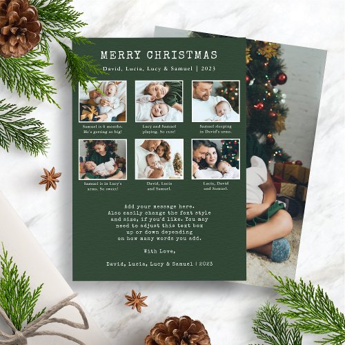Merry Christmas Photo Collage Holiday Card