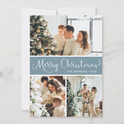 Merry Christmas Photo Collage Holiday Card