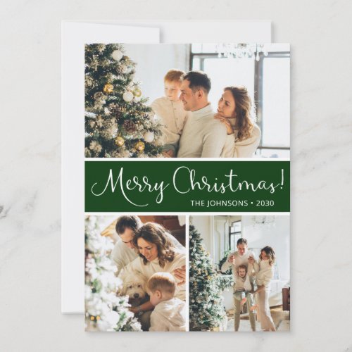 Merry Christmas Photo Collage Holiday Card