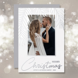 Merry Christmas Photo Foil Holiday Card