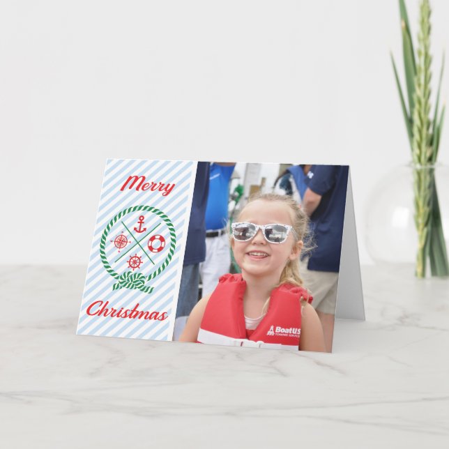 Merry Christmas- Photo Frame Card (Front)