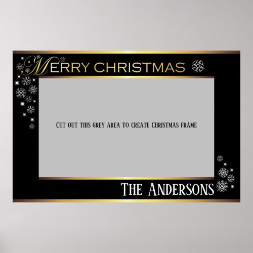 Merry Christmas photo frame Poster