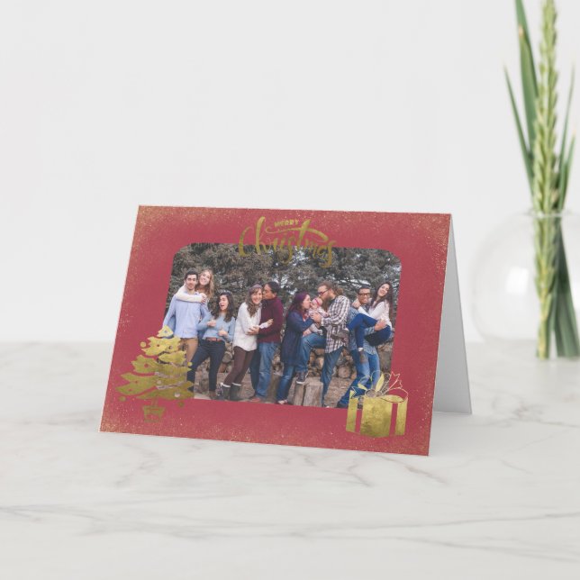 Merry Christmas Photo from our Family to yours Holiday Card (Front)