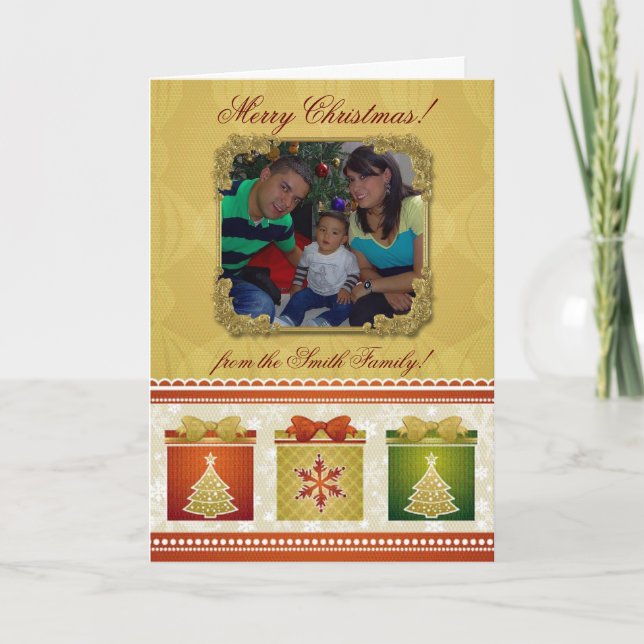 Merry Christmas Photo Greeting Card (Front)