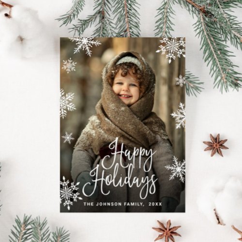 Merry Christmas PHOTO Happy Holidays Magnetic Card