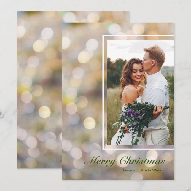 Merry Christmas Photo  Holiday Card (Front/Back)