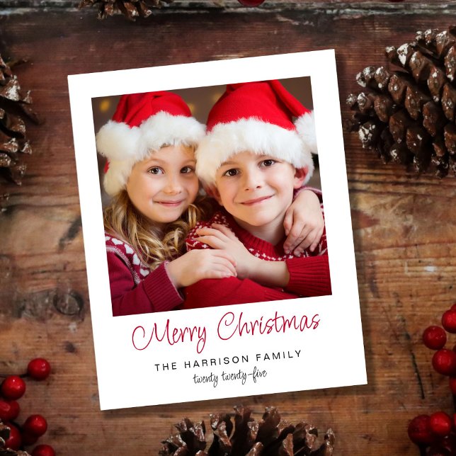 Merry Christmas Photo Holiday Card (Add a personal touch to your holiday wishes by featuring your favorite family photo)