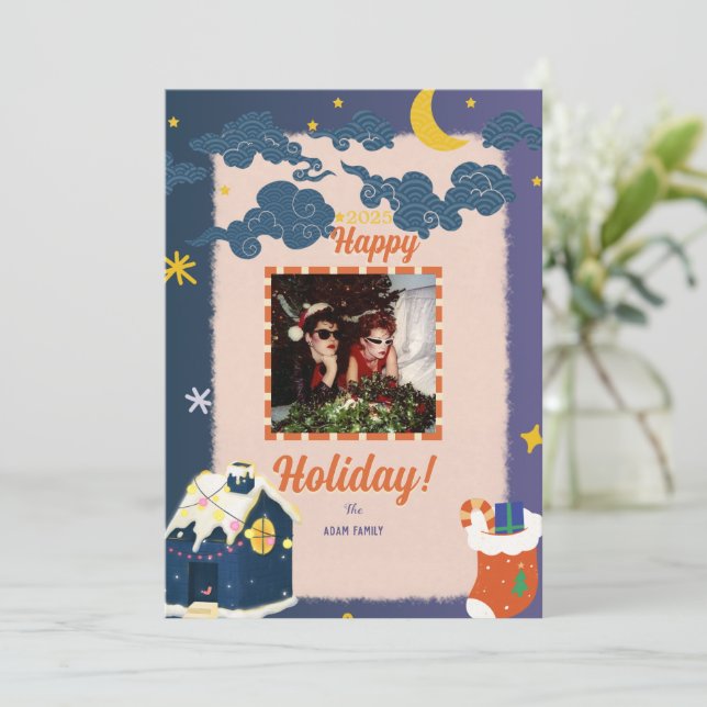 Merry Christmas Photo Holiday Cards (Standing Front)