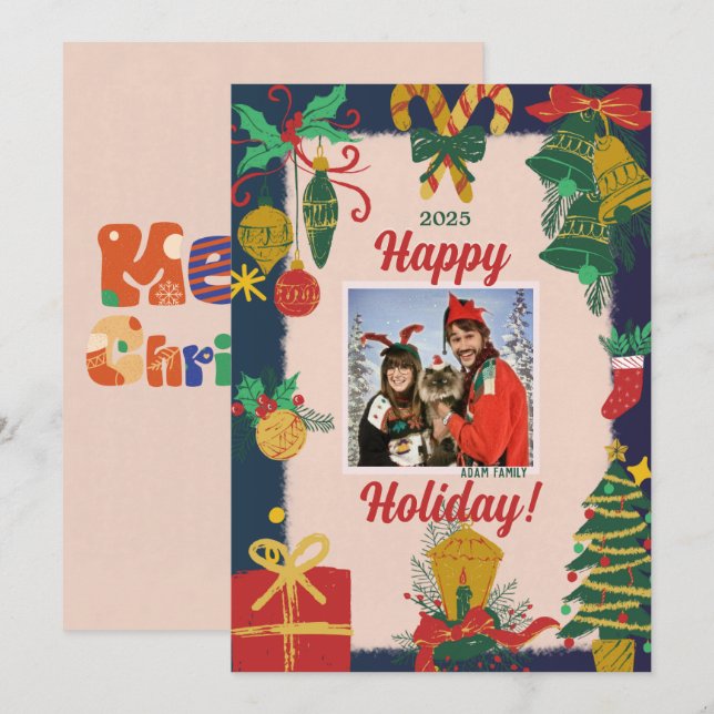 Merry Christmas Photo Holiday Cards (Front/Back)