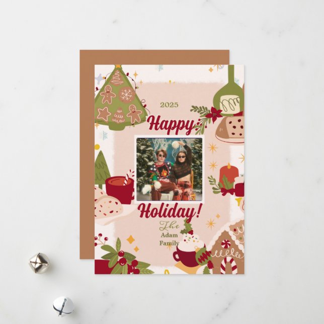 Merry Christmas Photo Holiday Cards (Front/Back In Situ)