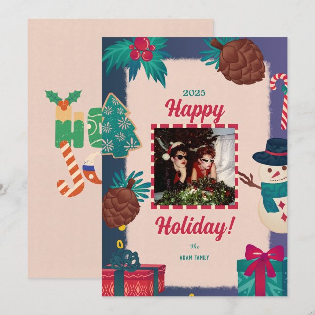 Merry Christmas Photo Holiday Cards (Front/Back)