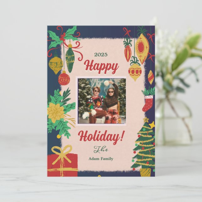 Merry Christmas Photo Holiday Cards (Standing Front)