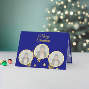 Merry Christmas Photo Holiday Foil Card