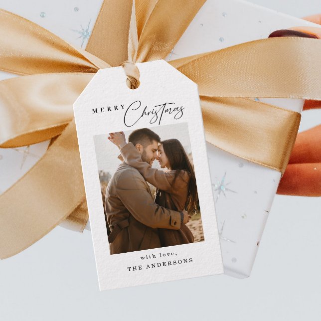 Merry Christmas Photo Holiday Gift Tags (Creator Uploaded)