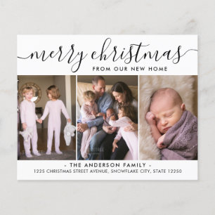 Merry Christmas Photo Holiday Moving Announcement