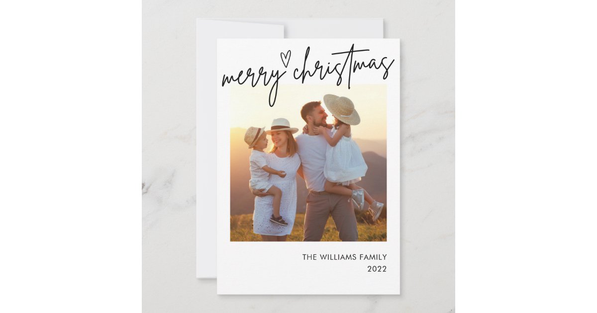 Merry Christmas Photo Insert Christmas Cards Zazzle