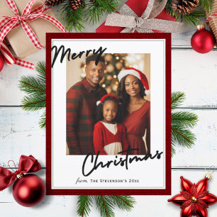 Merry Christmas Photo Personalized Holiday Postcard