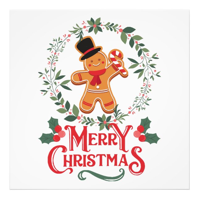 Merry Christmas Photo Print (Front)