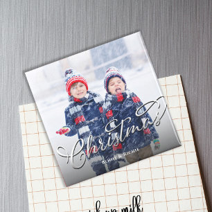 Merry Christmas Photo Template Script  Magnet