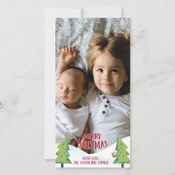 Merry Christmas Photocard Holiday Card by KarisGraphicDesign at Zazzle
