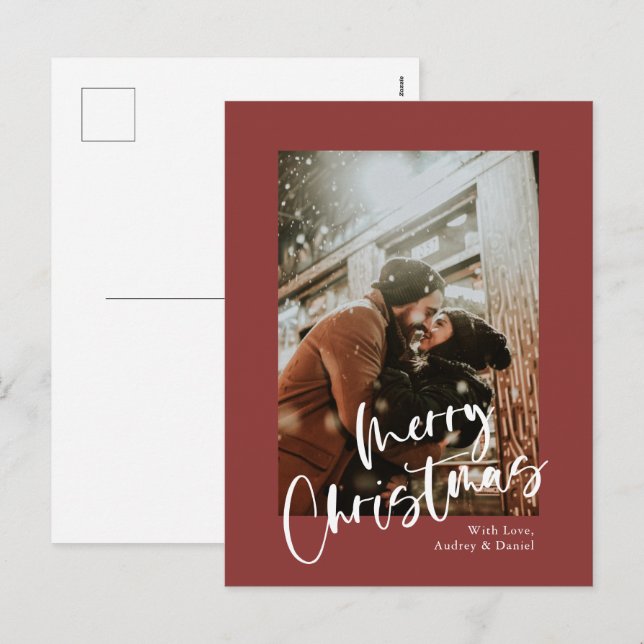 Merry Christmas Photos Postcard (Front/Back)