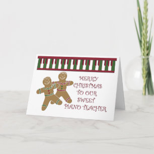Merry Christmas piano teacher Holiday Card