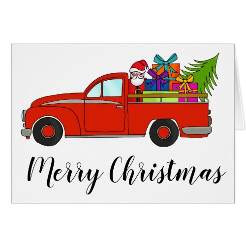 Merry Christmas pick up truck with Gifts