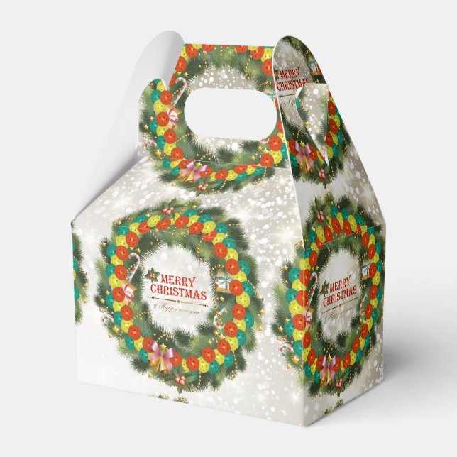 Merry Christmas Pickleball 1 Favor Boxes (Front Side)