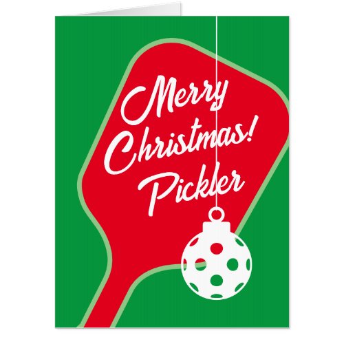 Merry Christmas Pickler funny huge pickleball Card