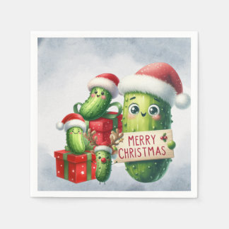 Merry Christmas Pickles Napkins