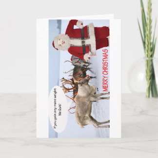 Merry Christmas!  Pig as Santa  Card
