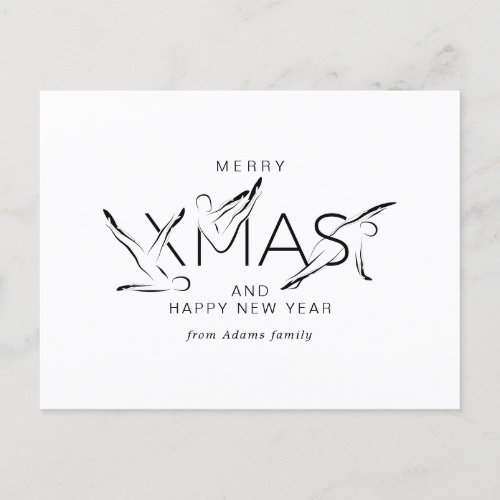 Merry Christmas Pilates instructor Gift Tags Bumpe Postcard