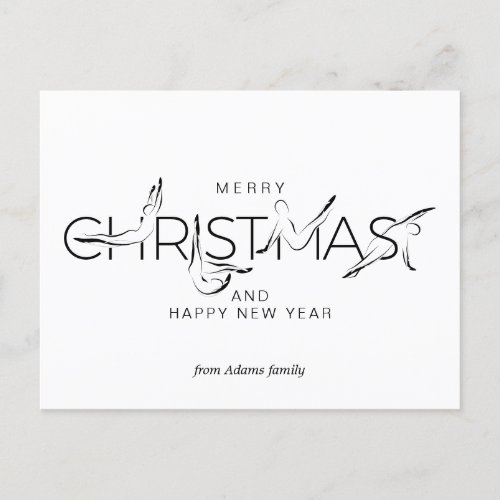 Merry Christmas Pilates instructor Gift Tags Bumpe Postcard