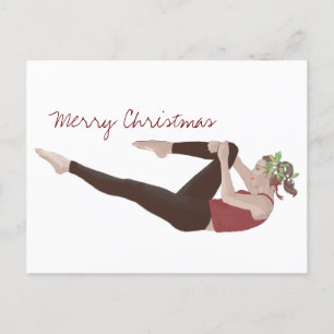 Merry Christmas Pilates Postcard