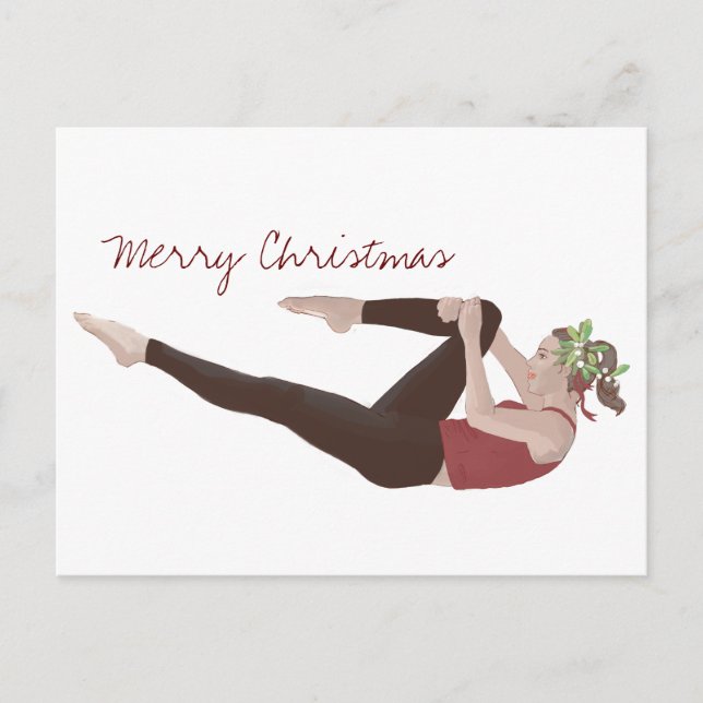 Merry Christmas Pilates Postcard (Front)