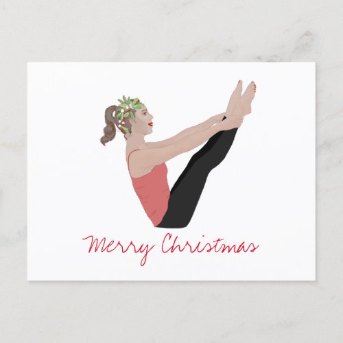 Merry Christmas Pilates Postcard