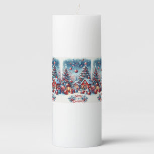 MERRY CHRISTMAS PILLAR CANDLE