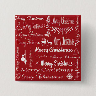 Merry Christmas Pinback Button