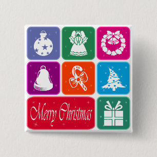 Merry Christmas Pinback Button