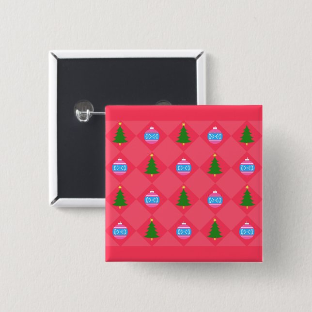 Merry Christmas Pinback Button (Front & Back)