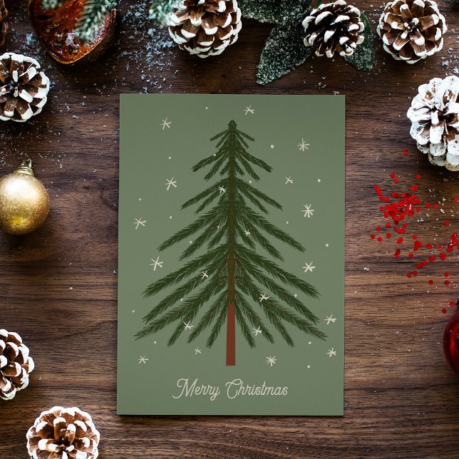 Merry Christmas Pine Tree Card (Creator Uploaded)