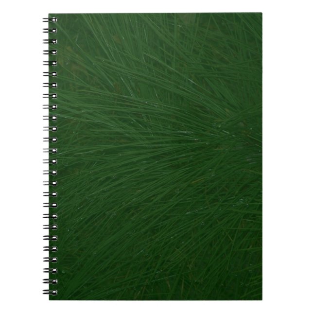 Merry Christmas Pine Tree Close Up Notebook (Front)
