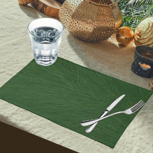 Merry Christmas Pine Tree Close-Up Woven Cotton Placemat