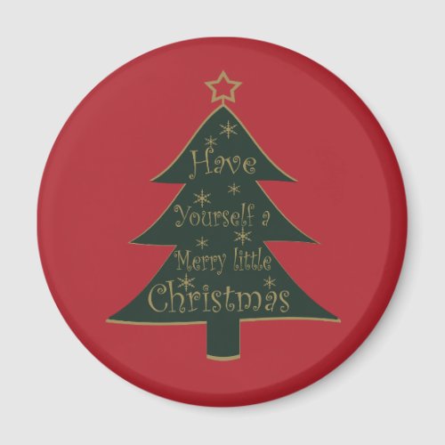 Merry Christmas pine tree decorations Magnet